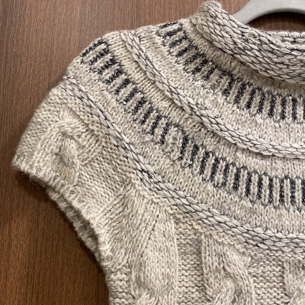 FREE PEOPLE Nordic Nights Wool Blend Cable Knit Sweater Dress Size Small - Picture 6 of 14